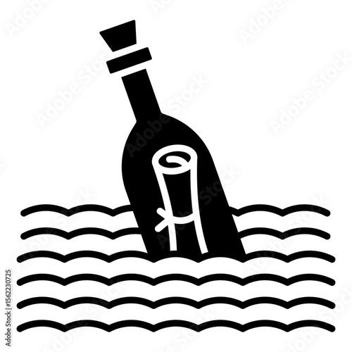 Modern design icon of bottle message