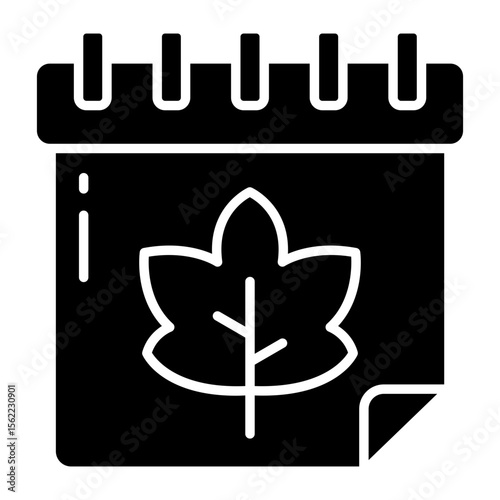 Modern design icon of autumn calendar having editable quality