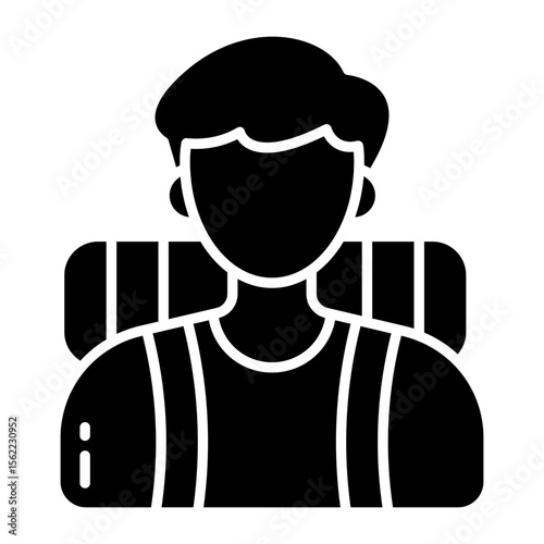 Creative design icon of tourist
