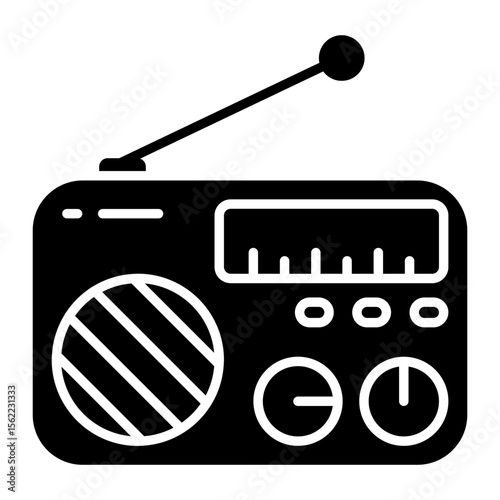 A unique design icon of radio