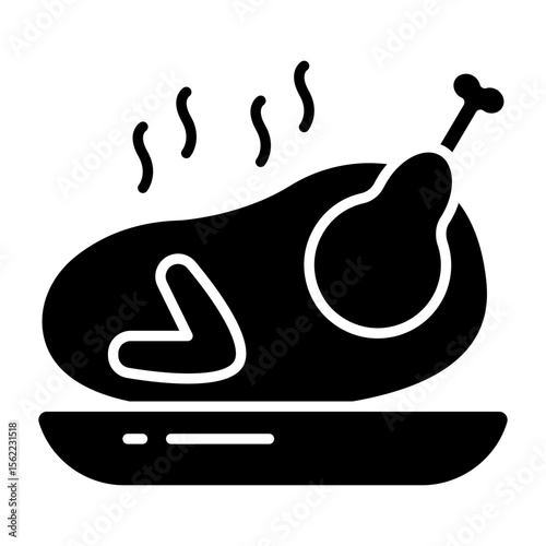 A premium download icon of chicken turkey