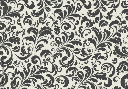 Elegant patterned wallpaper showcasing a dense array of stylized floral motifs