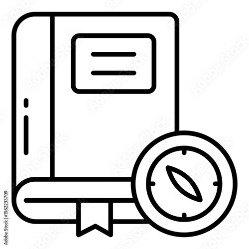 A creative design icon of guidebook