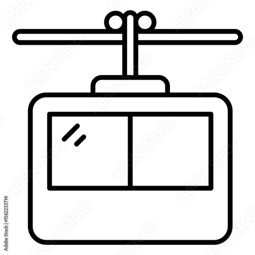 A unique design icon of cable car