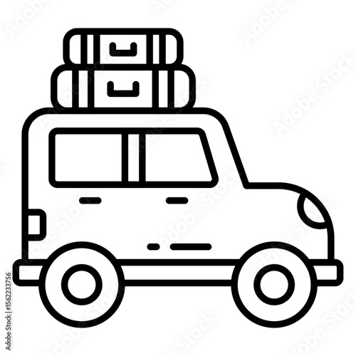 Premium download icon of road trip