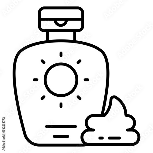 A creative design icon of sunblock