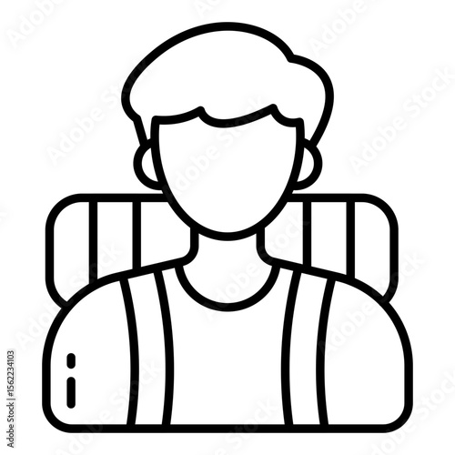 Creative design icon of tourist