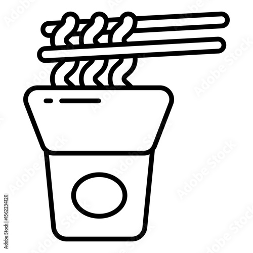 A yummy icon of instant noodles