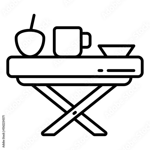 Editable design icon of coffee table
