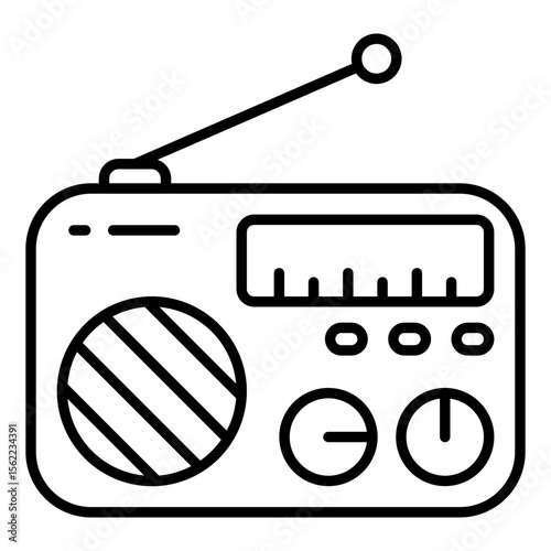 A unique design icon of radio