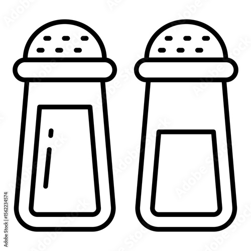 Trendy vector design of salt pots