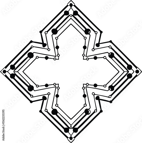 Abstract circuit board vector pattern