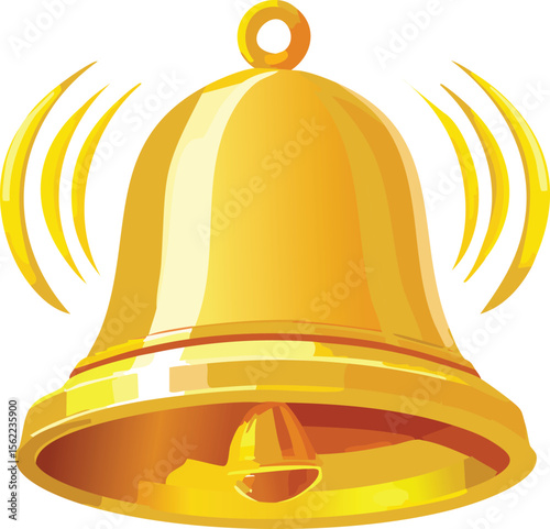 Joyful Bell Ringing Loudly with an Excited Expression