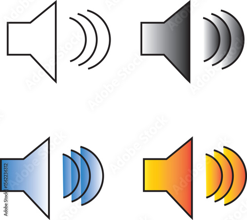 Volume Control Icons – Vector Sound and Audio Interface Symbol Set