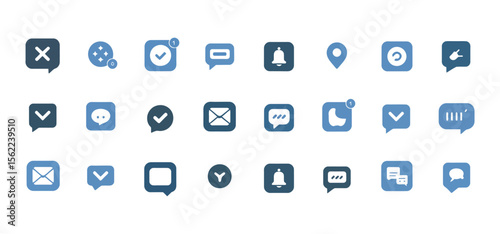 Colored Chat & Speak Icons – Live, Message, Dialogue, Post UI Set

