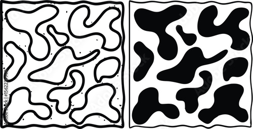 Irregular blobs abstract vector design