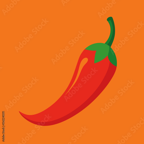 red hot chili pepper vector illustration