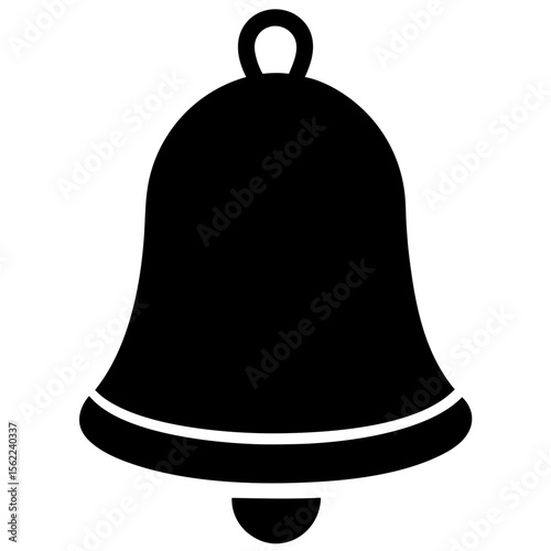 Classic simple bell shape graphic element silhouette vector illustration