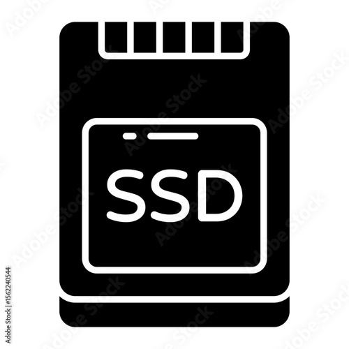 An icon design of ssd drive