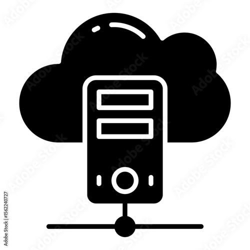 An icon design of cloud server