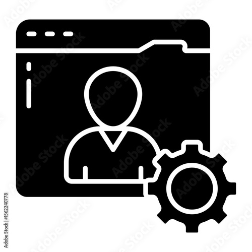 Creative design icon of manager