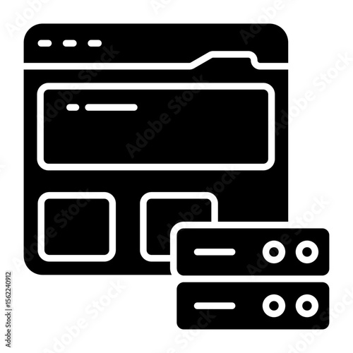 Modern design icon of server website