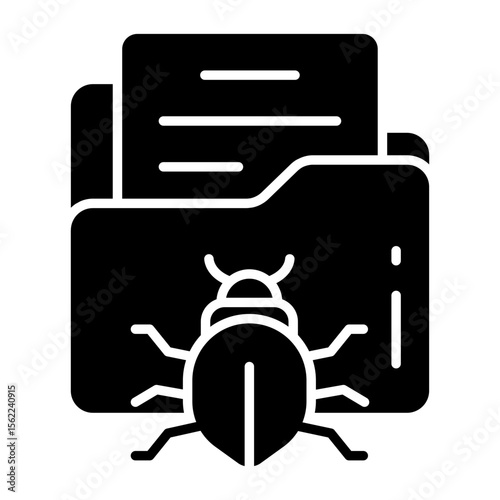 Trendy design icon of folder bug