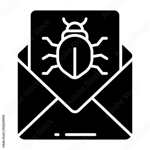 An icon design of mail bug