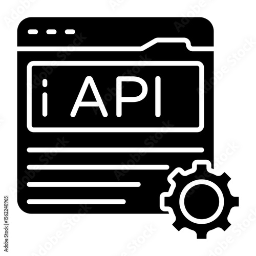 Trendy design icon of api website