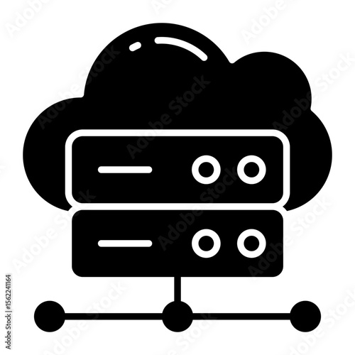 An icon design of cloud hosting
