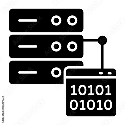 An icon design of server binary data