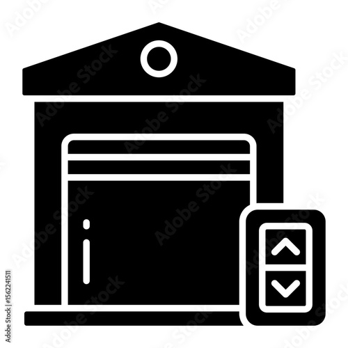 solid design icon of warehouse