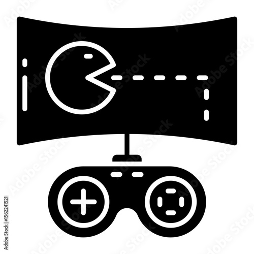 Creative design icon of bubble eating game