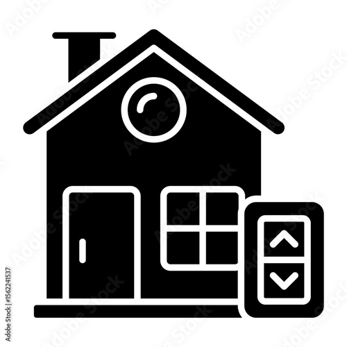 Editable design icon of home building