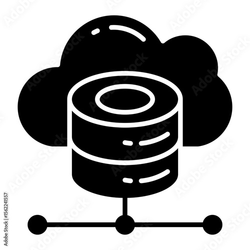 A unique design icon of cloud database