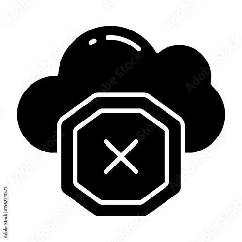 Premium download icon of no cloud