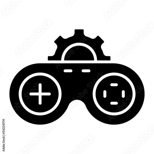 Editable design icon of game development