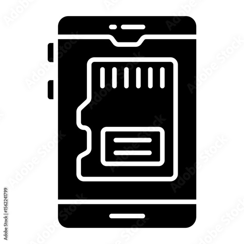 A memory storage multimedia card, icon of sd card
