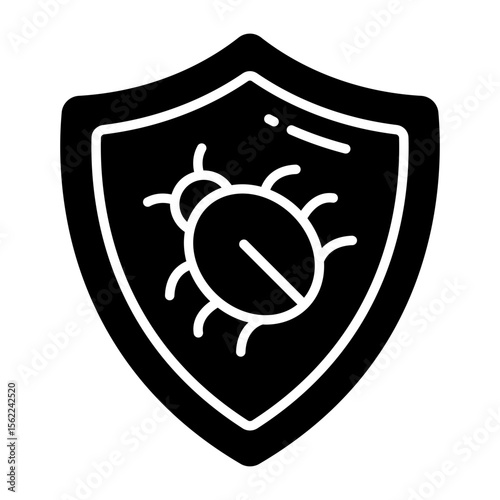 An editable design icon of bug security