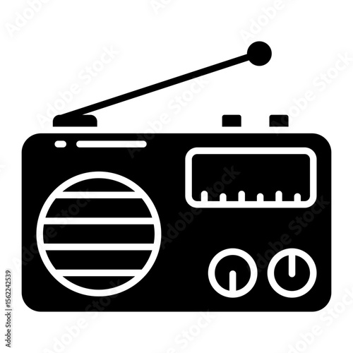 A unique design icon of radio