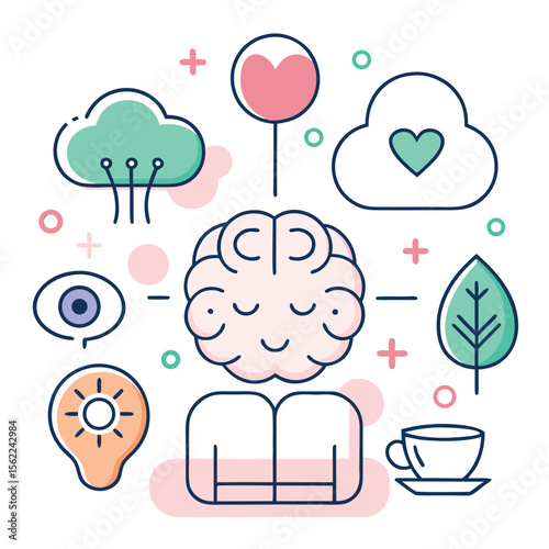 Mental Health & Wellness Icon Set  Self Care & Mindfulness SVG Pack