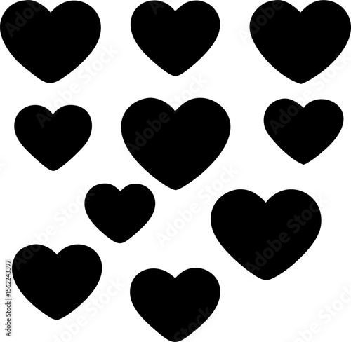 Repeating Red Heart Icons Design for Valentine s Day and Love Themes