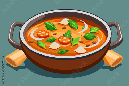Rich Orange Chicken Curry With Garnish murgh makhani indian food