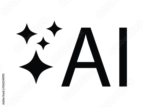 Artificial intelligence icon vector. ai symbol vector