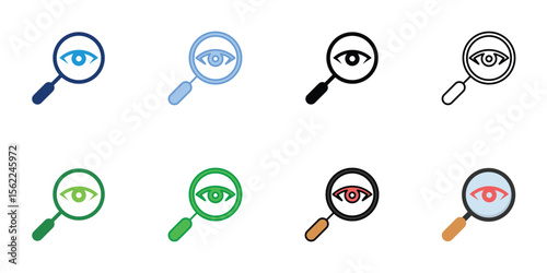 Root Cause Icons Set Vector Multiple Style Collection