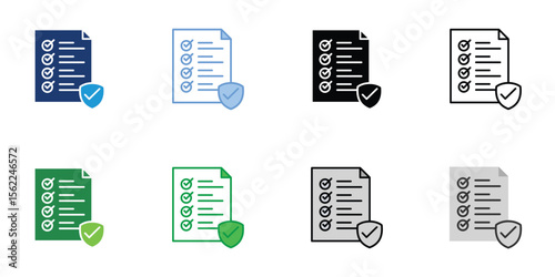 Compliance Icons Set Vector Multiple Style Collection