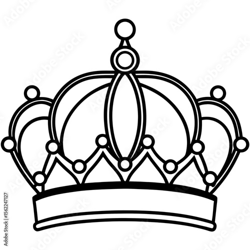 Royal Tiara Silhouette Vector