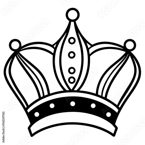 Royal Tiara Silhouette Vector