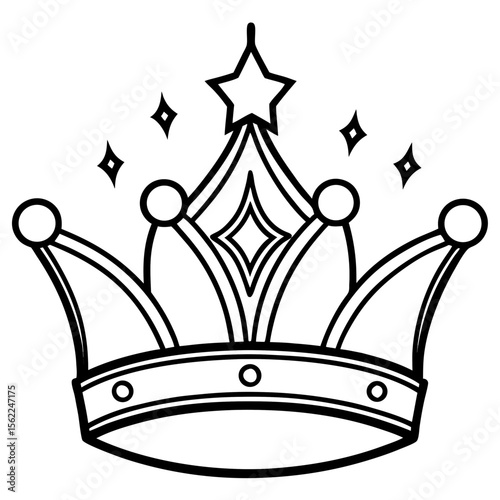 Royal Tiara Silhouette Vector