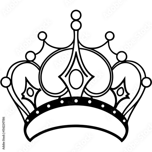 Royal Tiara Silhouette Vector